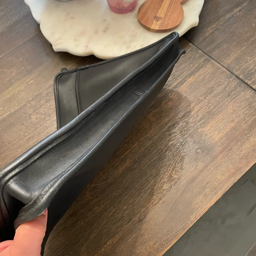 XL vintage Coach zip portfolio leather document laptop bag 5225 black - Picture 10 of 10